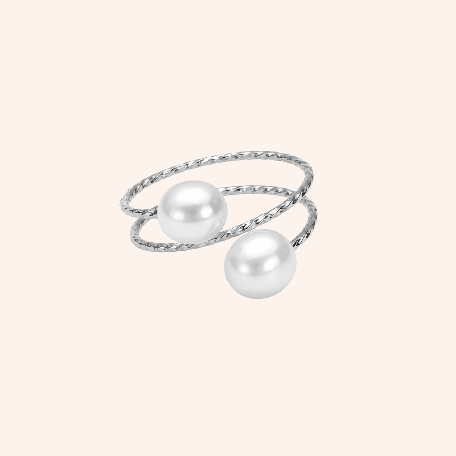 Anello Pearl Twist in oro - dettaglio