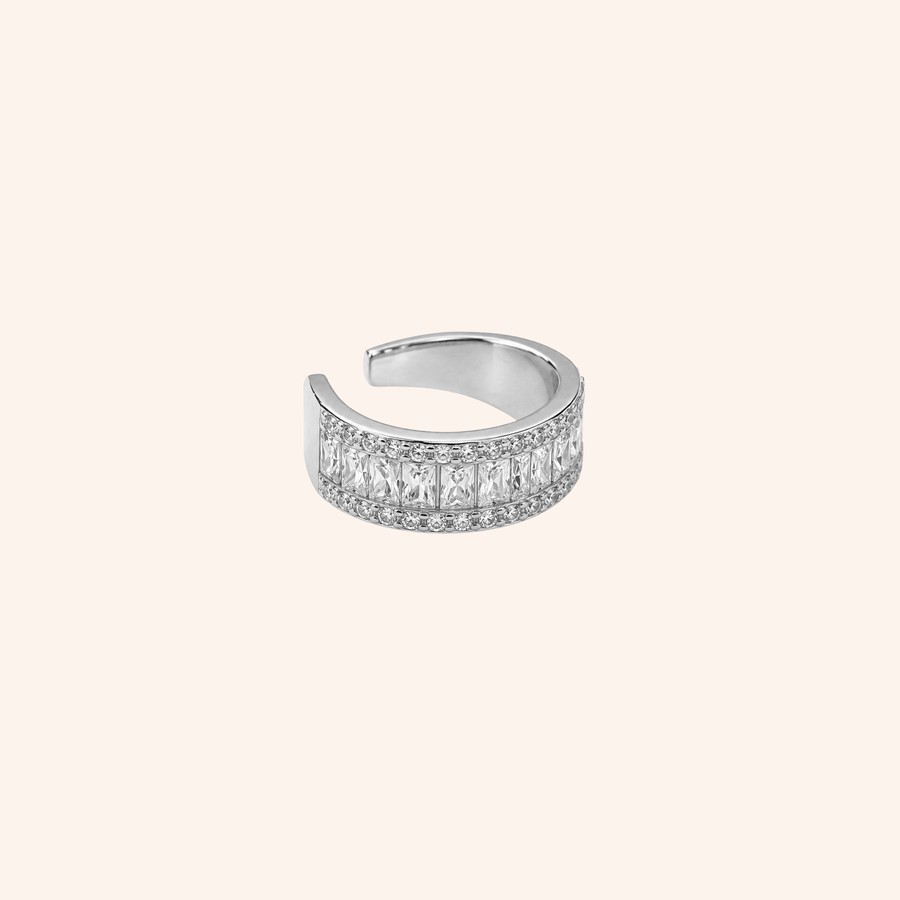 Earcuff Veretta Crystal in acciaio - dettaglio