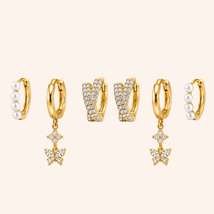 Set Pendientes Pearly Bloom