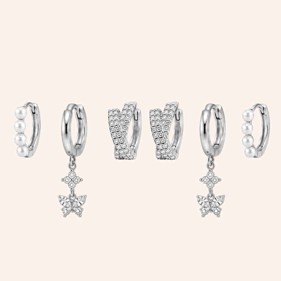 Set Pendientes Pearly Bloom