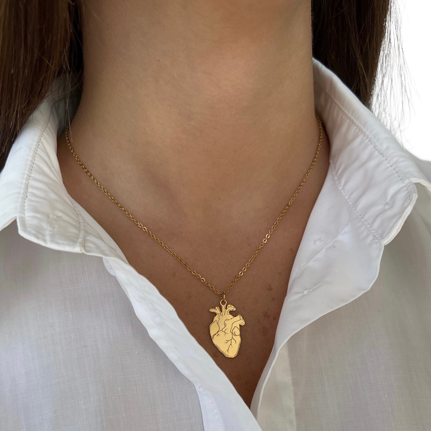 Collana Cuore Anatomico In Acciaio | Glow Bodies