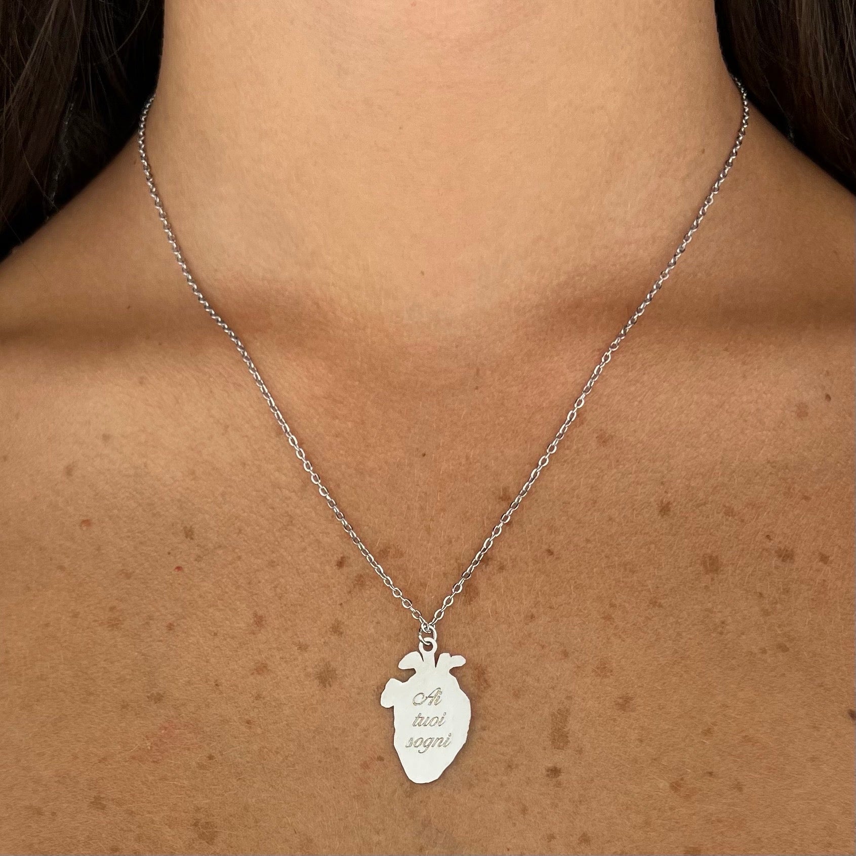 Collana Cuore Anatomico Argento 925 Portafortuna Donna Uomo Amuleto Organo Simbolo Pendente Umano Collana Cuore Anatomico Argento 925 Portafortuna Donna Uomo Amuleto Organo Simbolo Pendente Umano