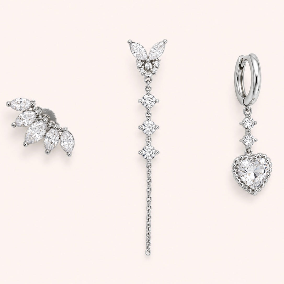 Set Orecchini Shiny Love in oro - dettaglio