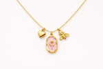 Collana Tulipano in oro - vista laterale