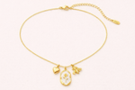 Collana Tulipano in oro - close-up