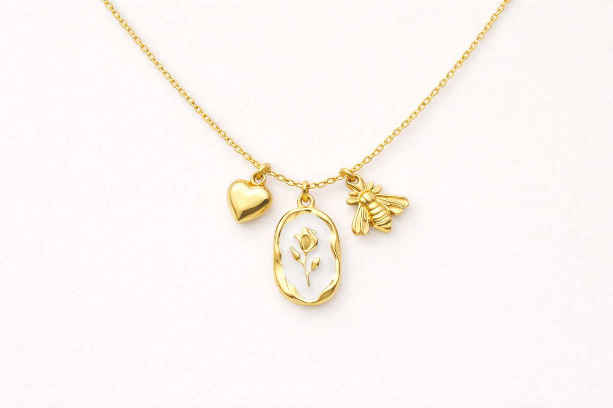 Collana Tulipano in oro - dettaglio