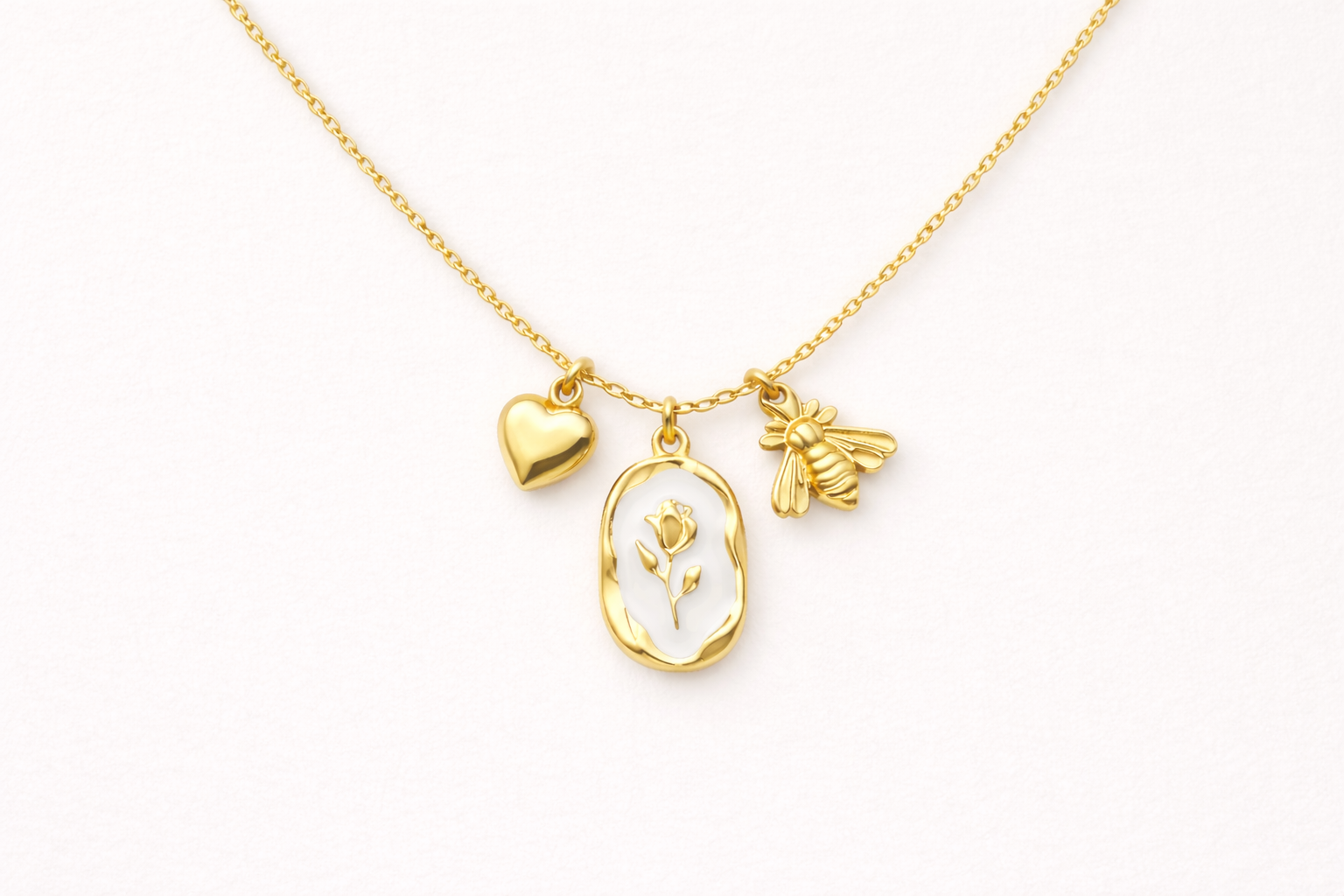 Collana Tulipano in oro - dettaglio