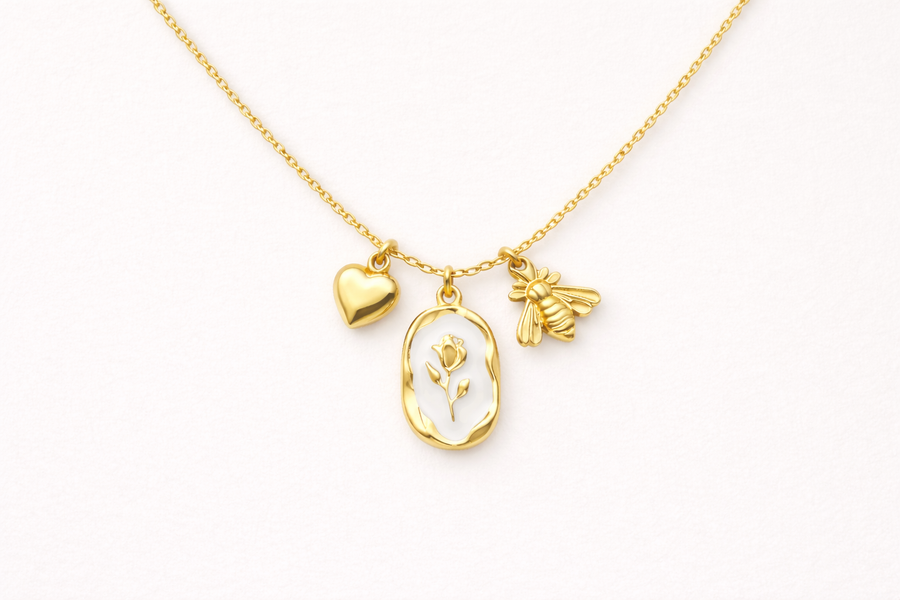Collana Tulipano in oro - dettaglio