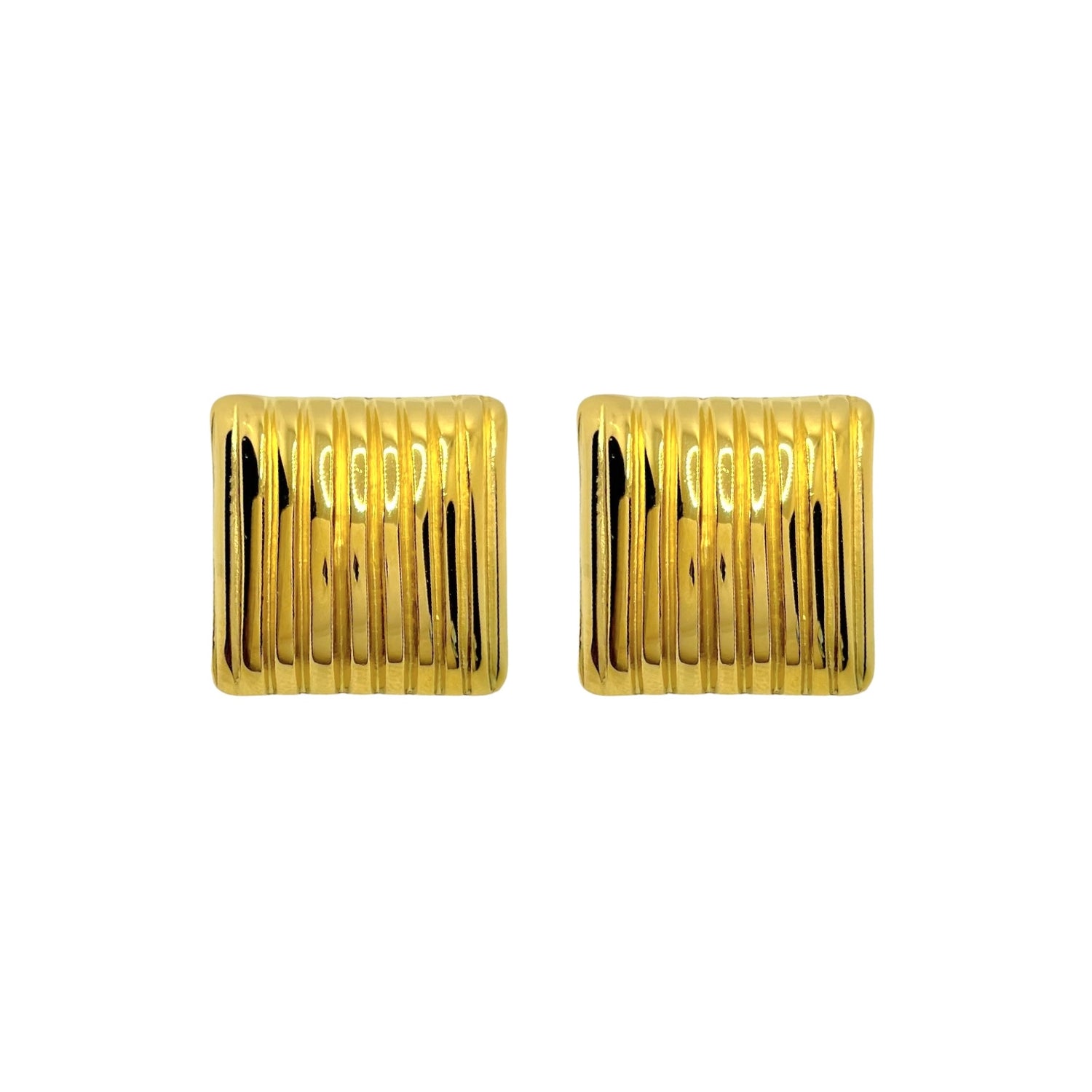 Pendientes de rayas cuadradas