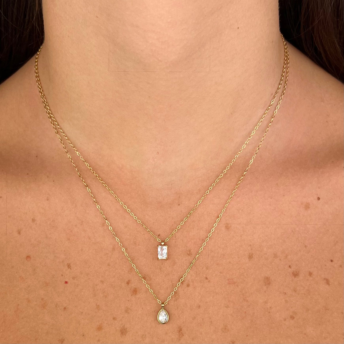 Collana Drop baguette