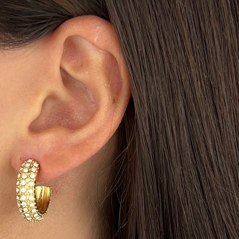 Orecchini Big hoops zircon