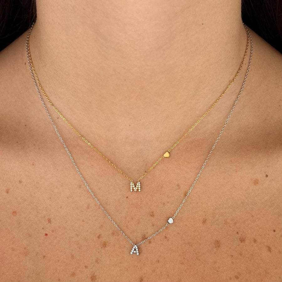 Collana Micro Letter Pavè