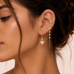 Set Orecchini Shiny Love in oro - vista laterale