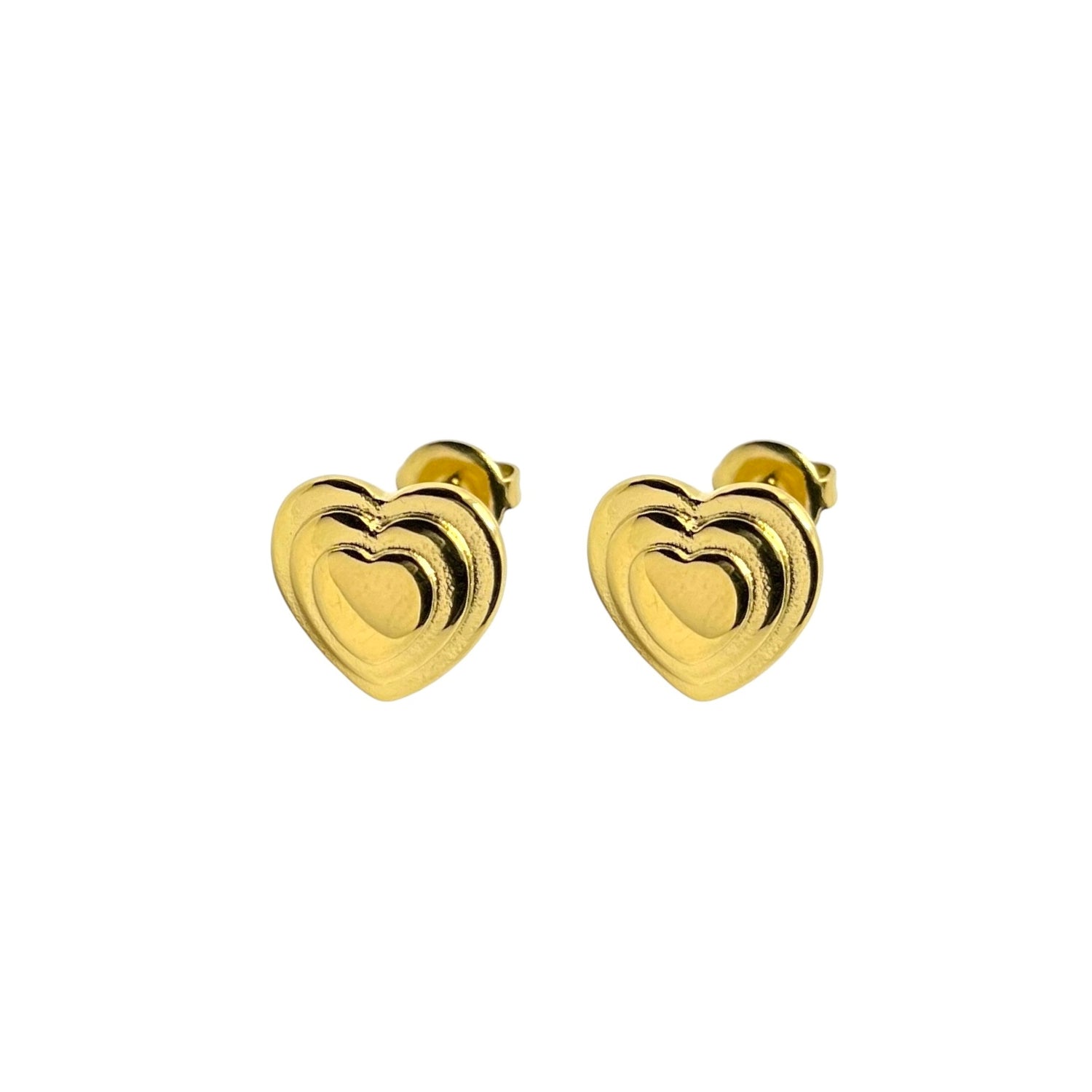 Pendientes de rayas de corazón