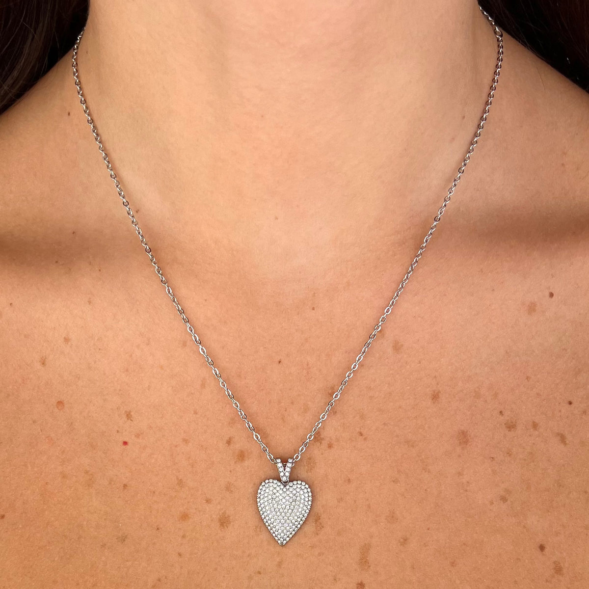 Collana Heart Sparkling - vista laterale