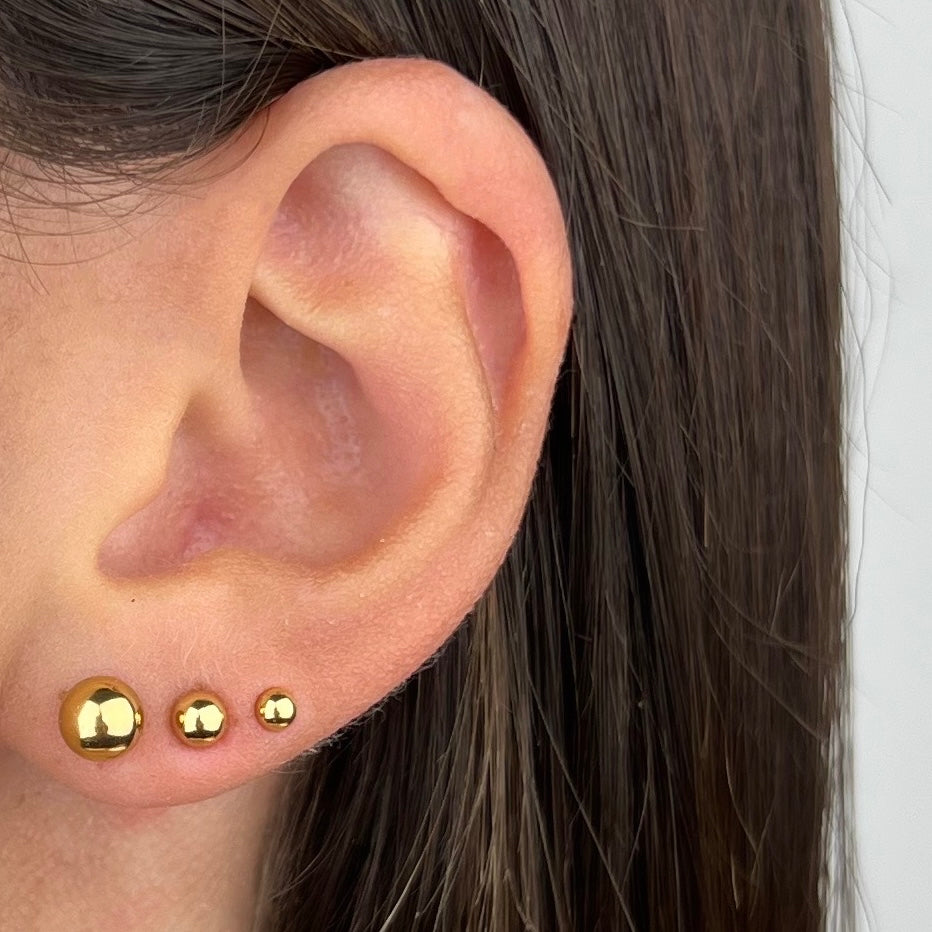 Juego de pendientes de esfera