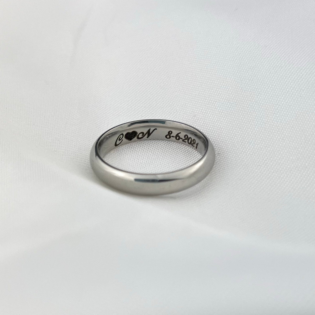 Anello Fedina Con Incisione - vista frontale