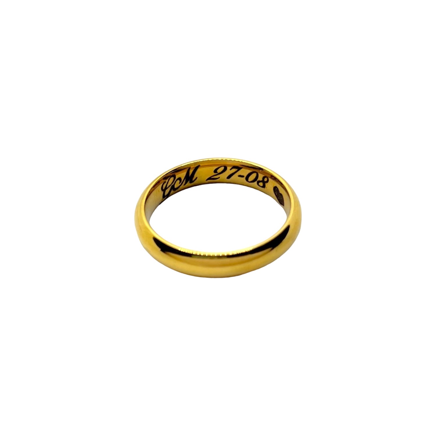 Anillo de banda con grabado