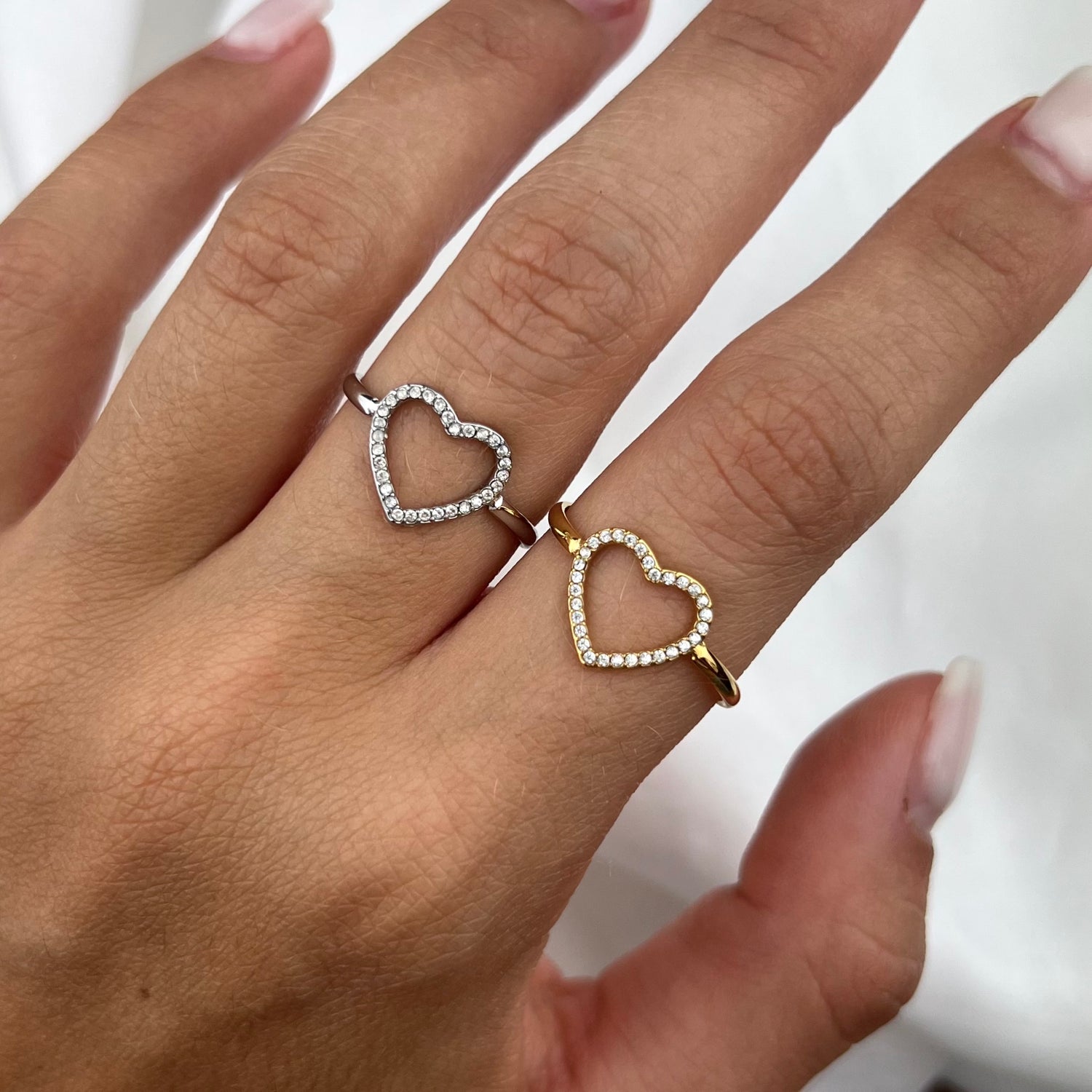 Anello Open Heart Pavè (Novità)