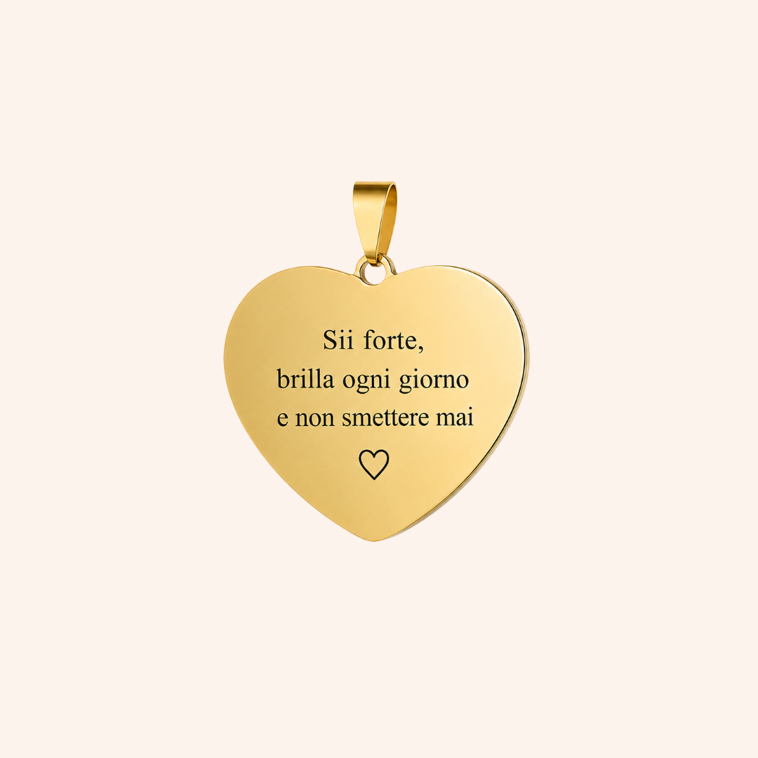 Ciondolo Targhetta Cuore