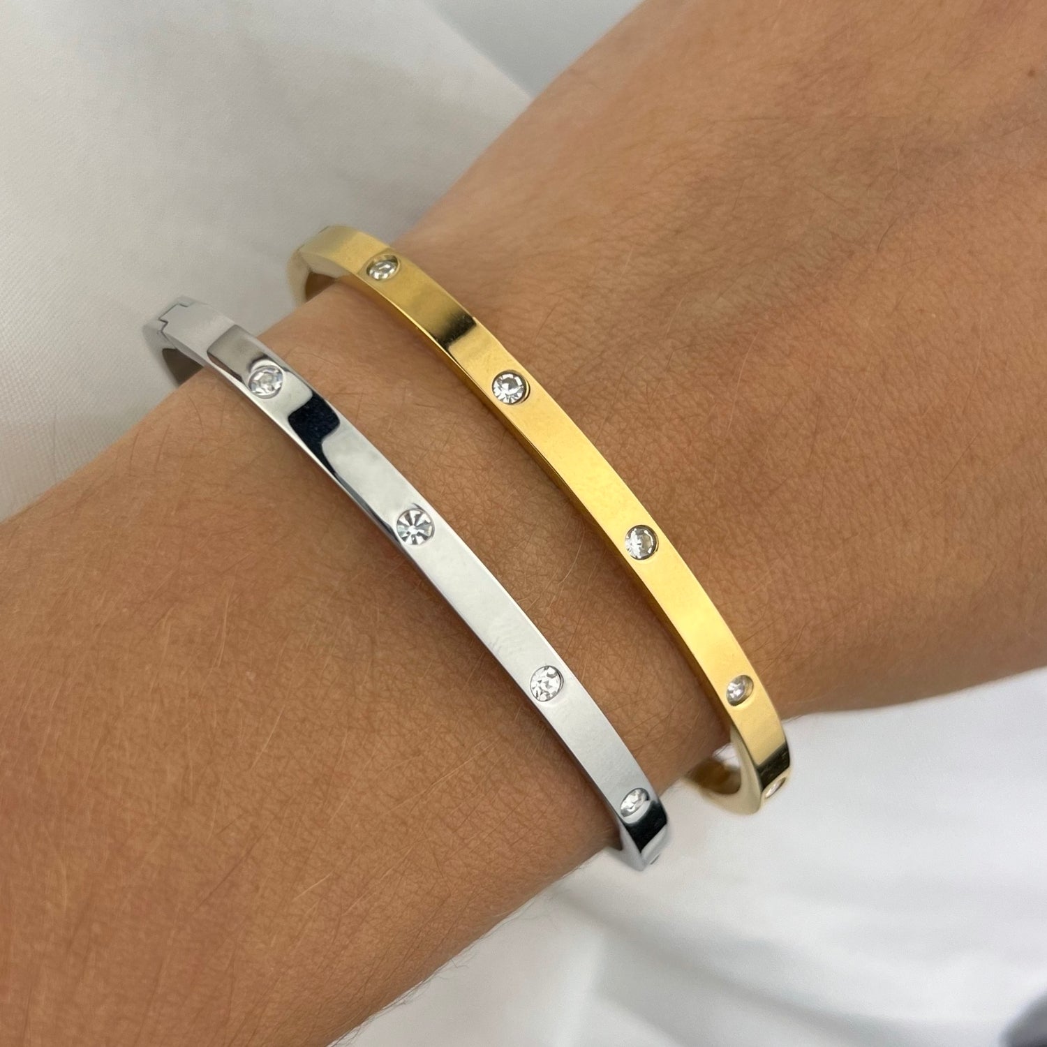 Bracciale Rigido Punti Luce Slim
