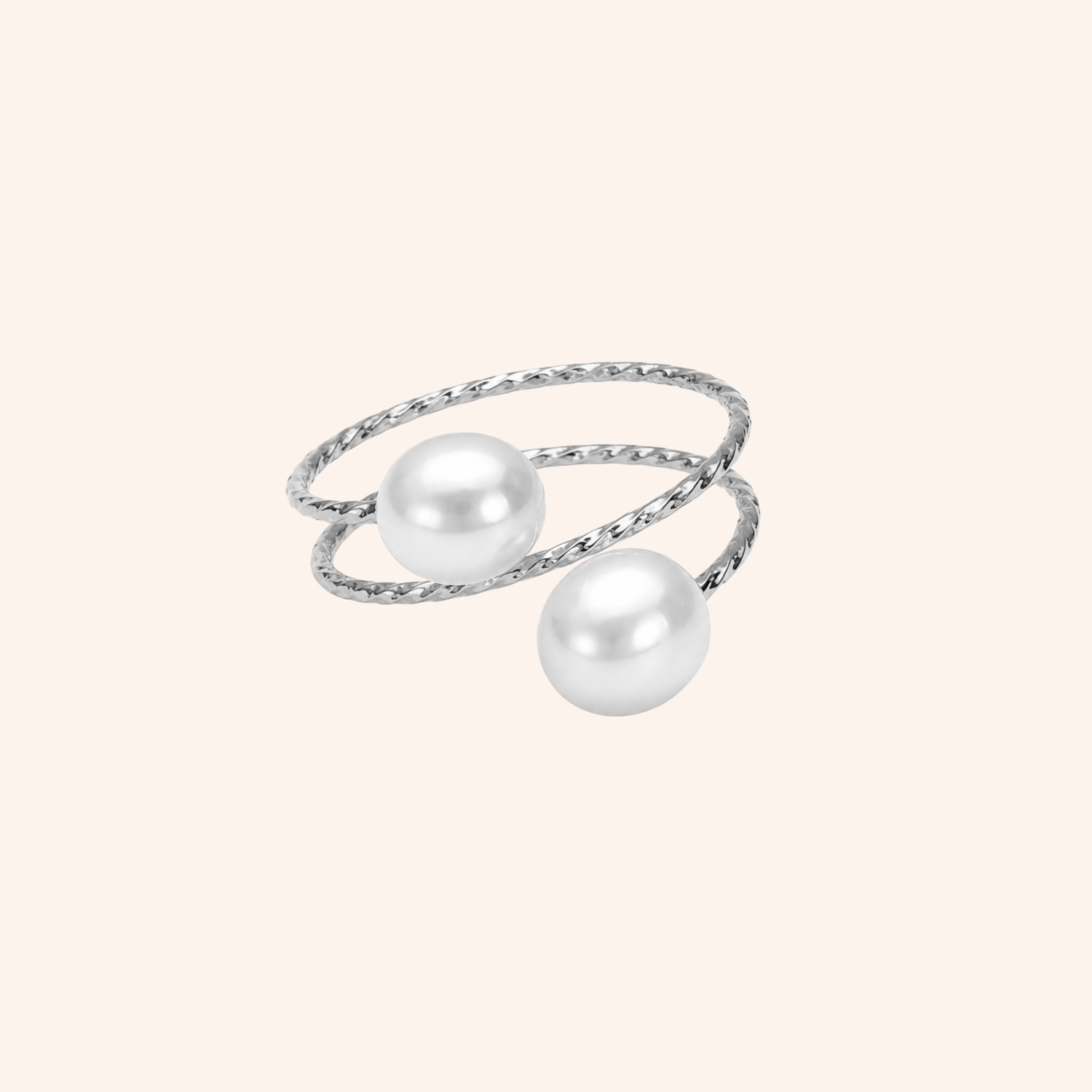 Anello Pearl Twist in oro - dettaglio