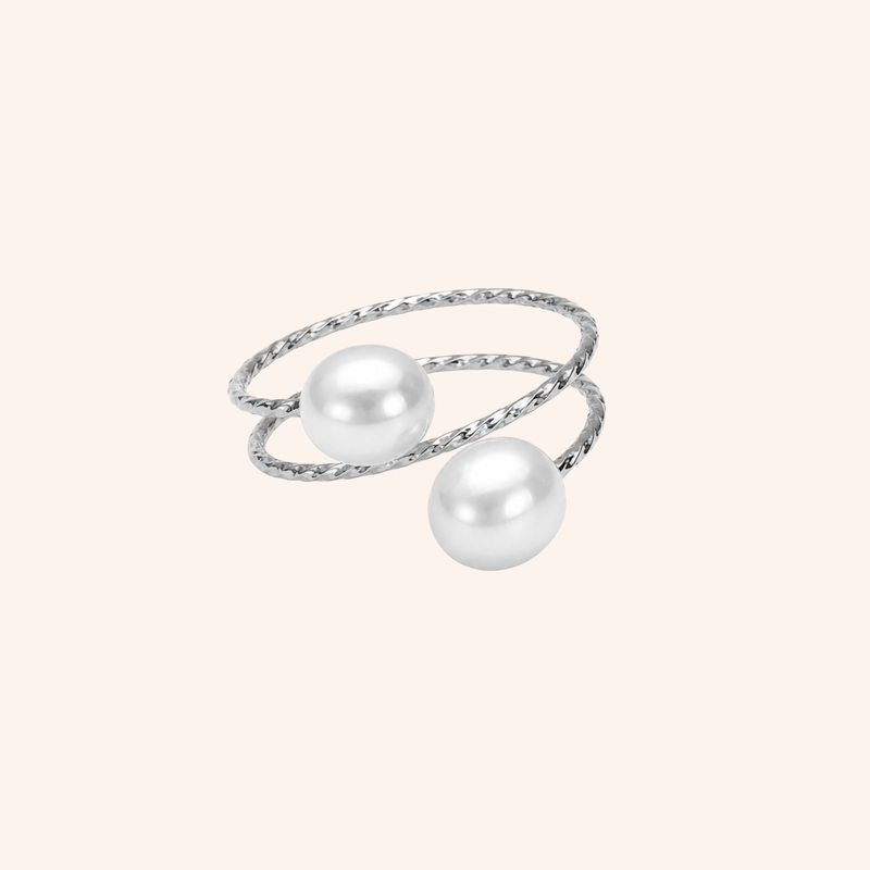 Anello Pearl Twist in oro - dettaglio