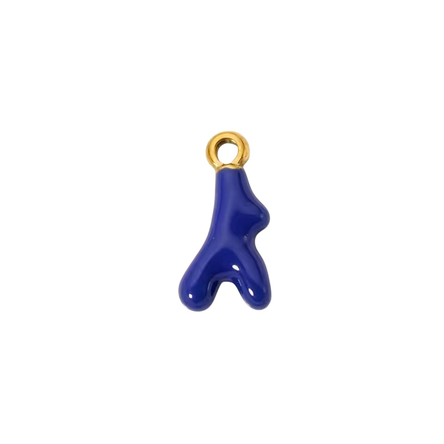 Ciondolo corallo smaltato blu