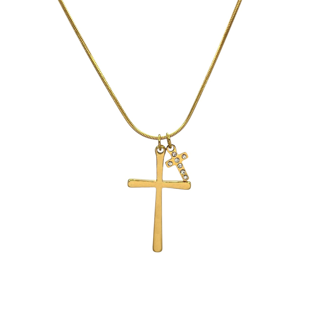 Collar de doble cruz