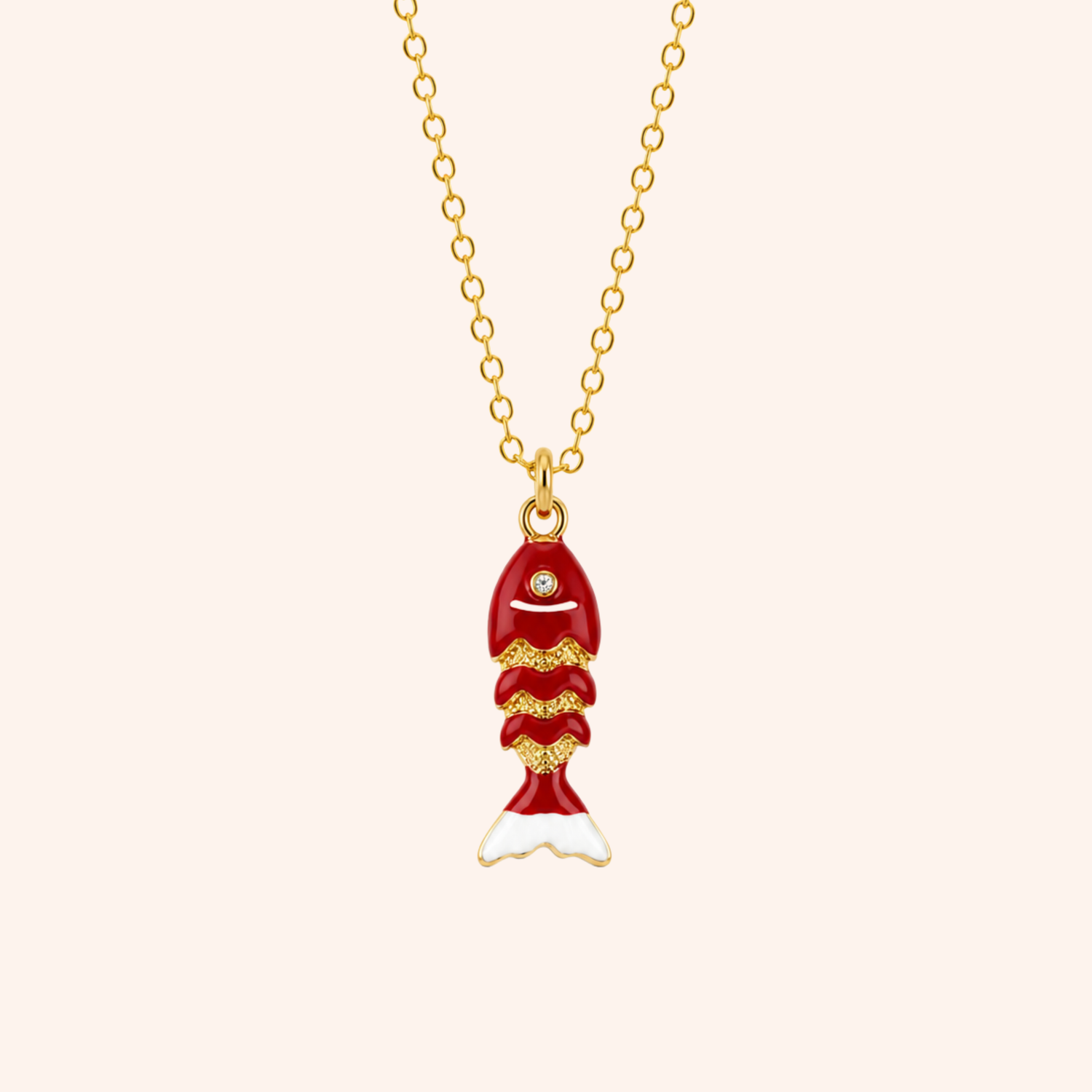 Collana Lucky Fish in oro - dettaglio