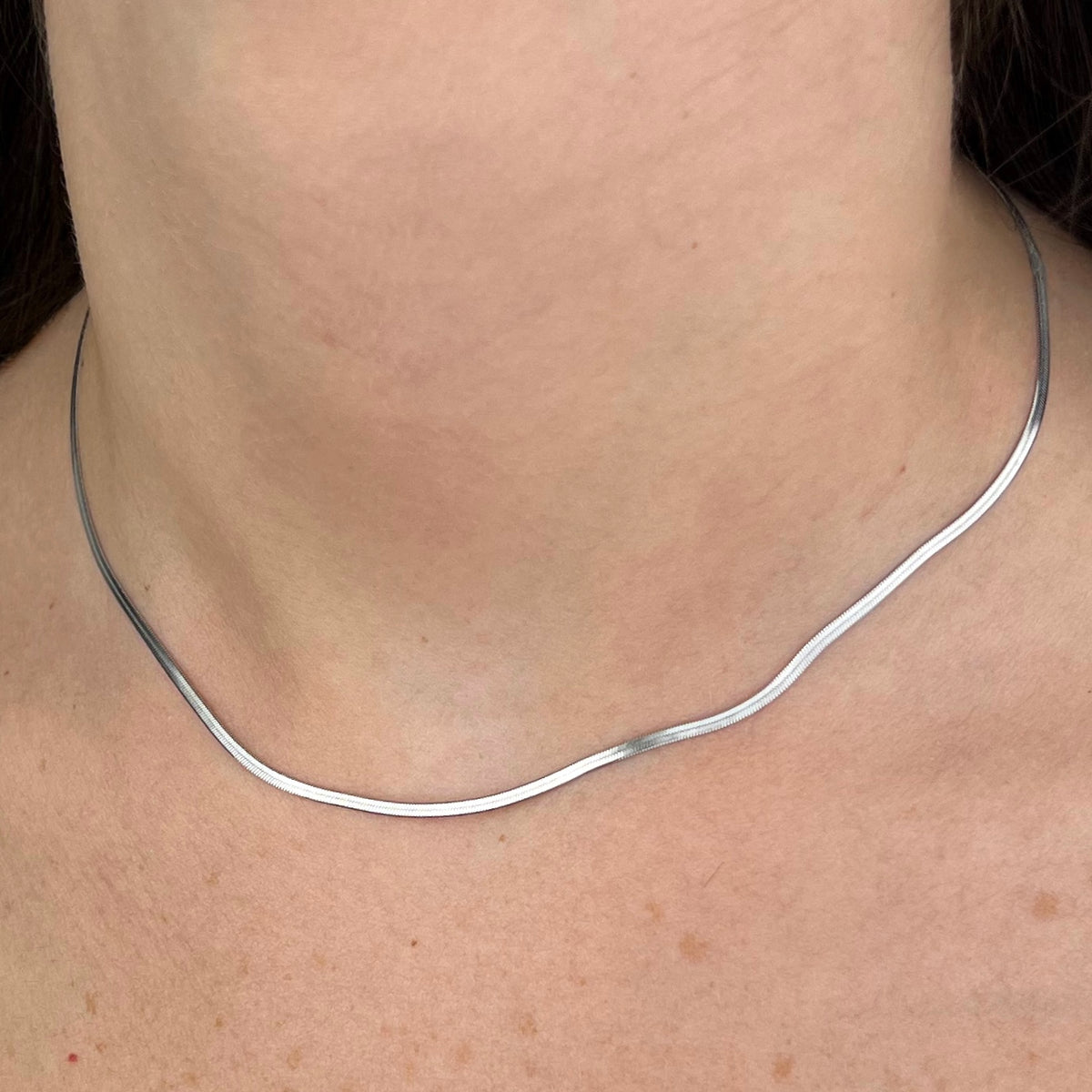 Collana Snake Extra Slim - vista laterale
