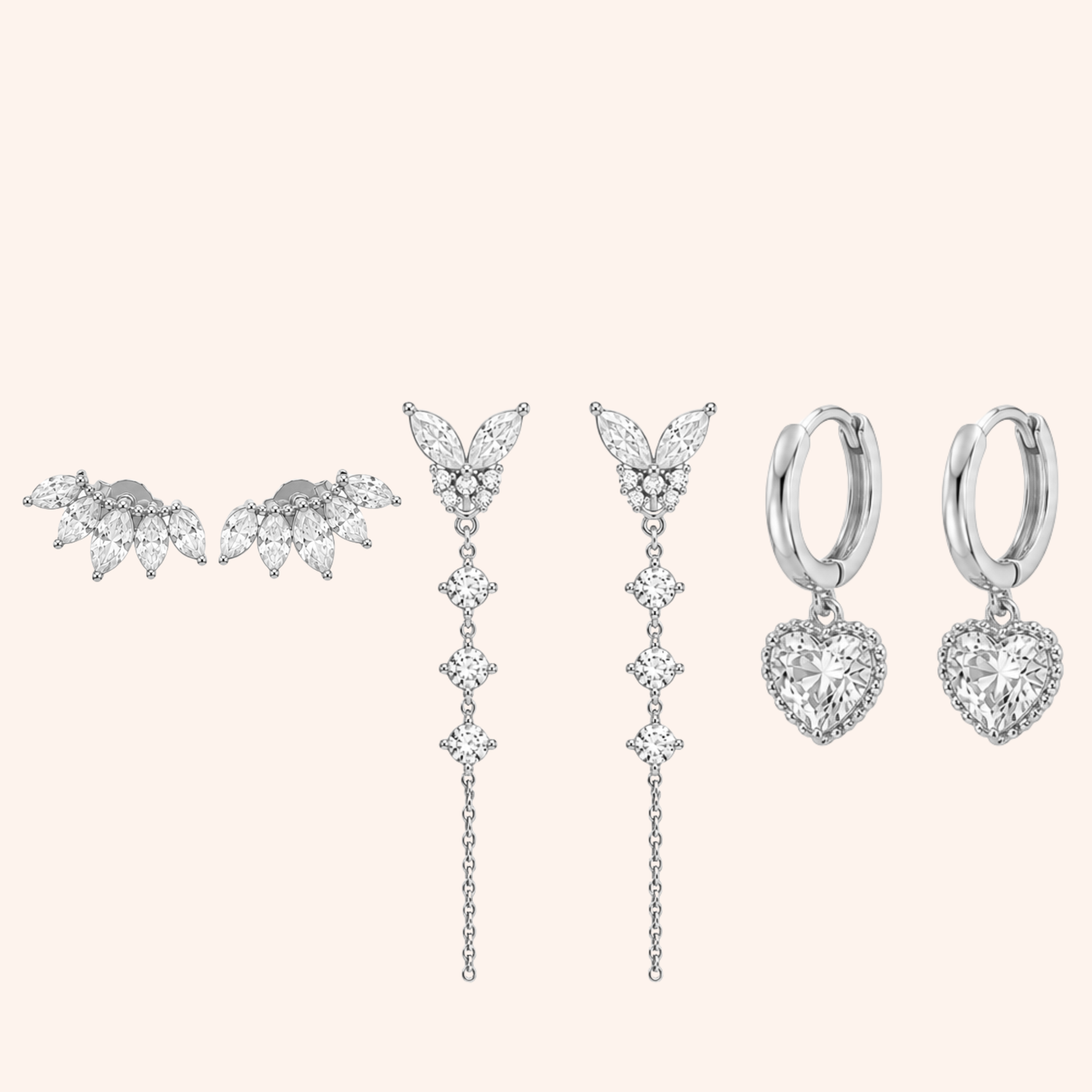 Set Orecchini Shiny Love