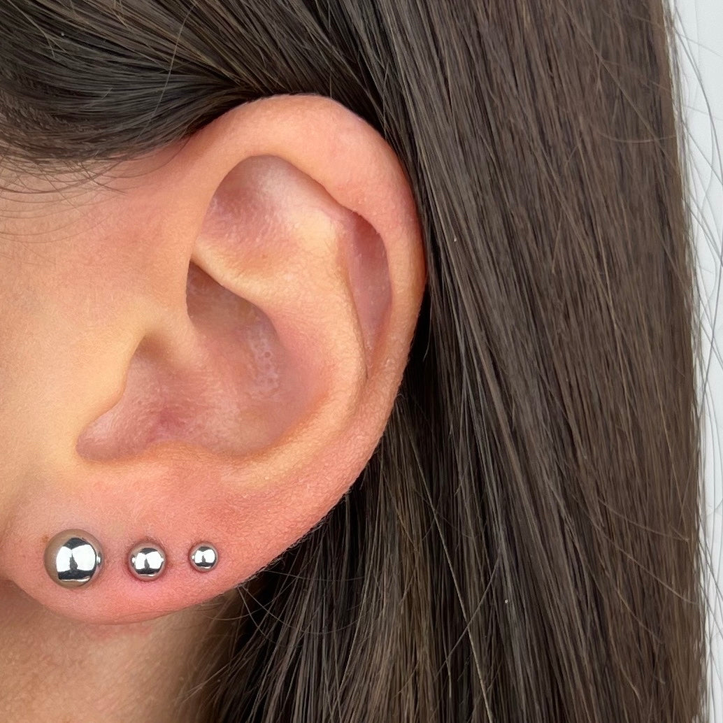 Juego de pendientes de esfera