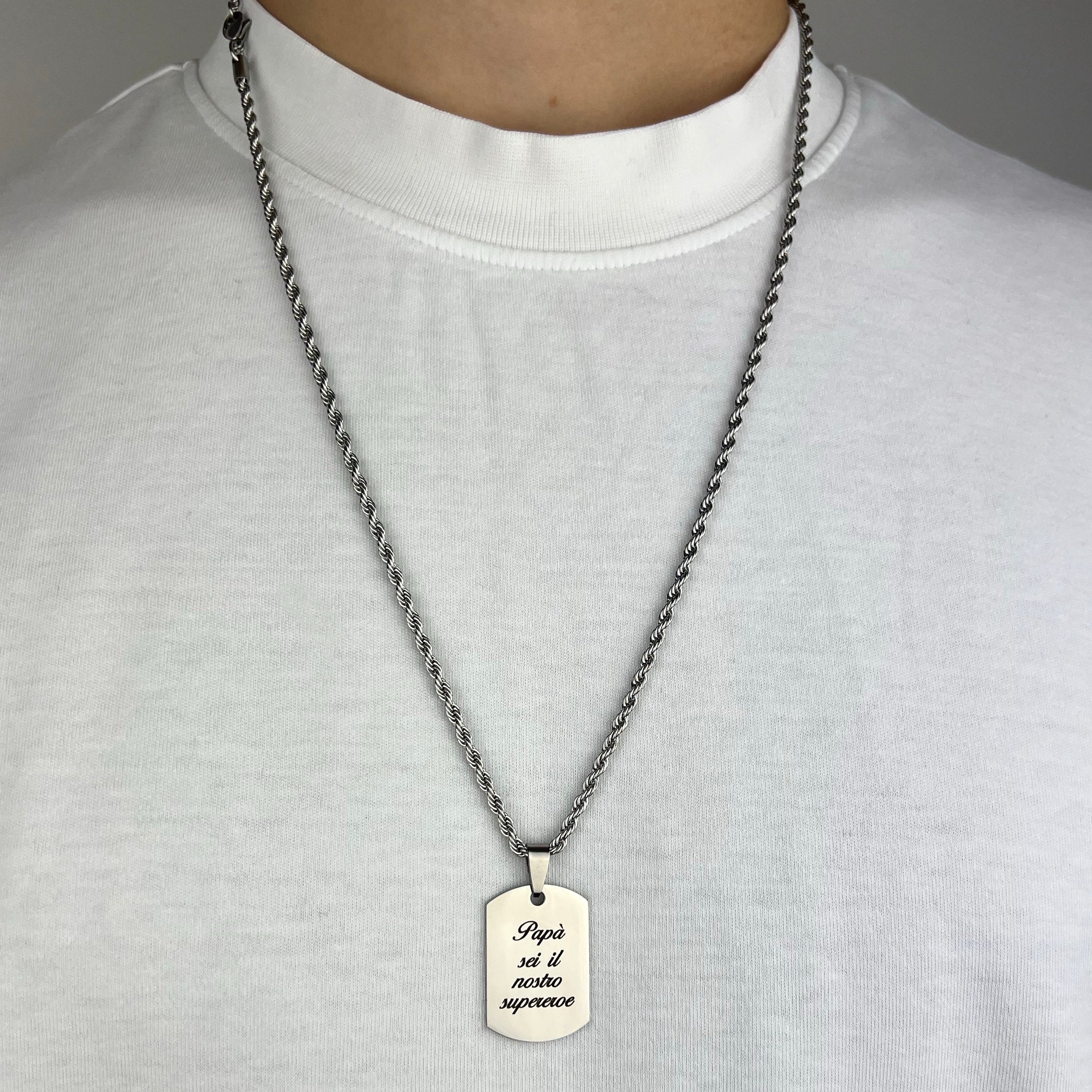 Collana Con Targhetta Per Cani in Acciaio Inossidabile Collana Con Targhetta Per Cani in Acciaio Inossidabile
