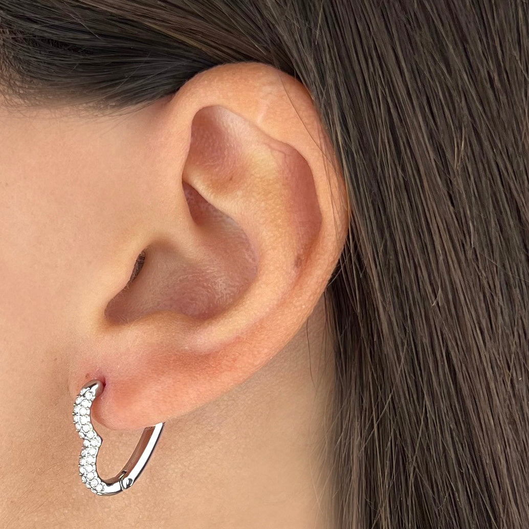 Orecchini Cerchietto Cuore - dettaglio