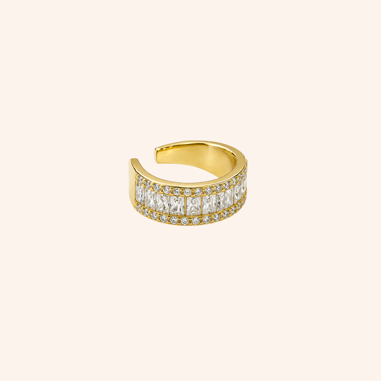 Earcuff Veretta Crystal in acciaio