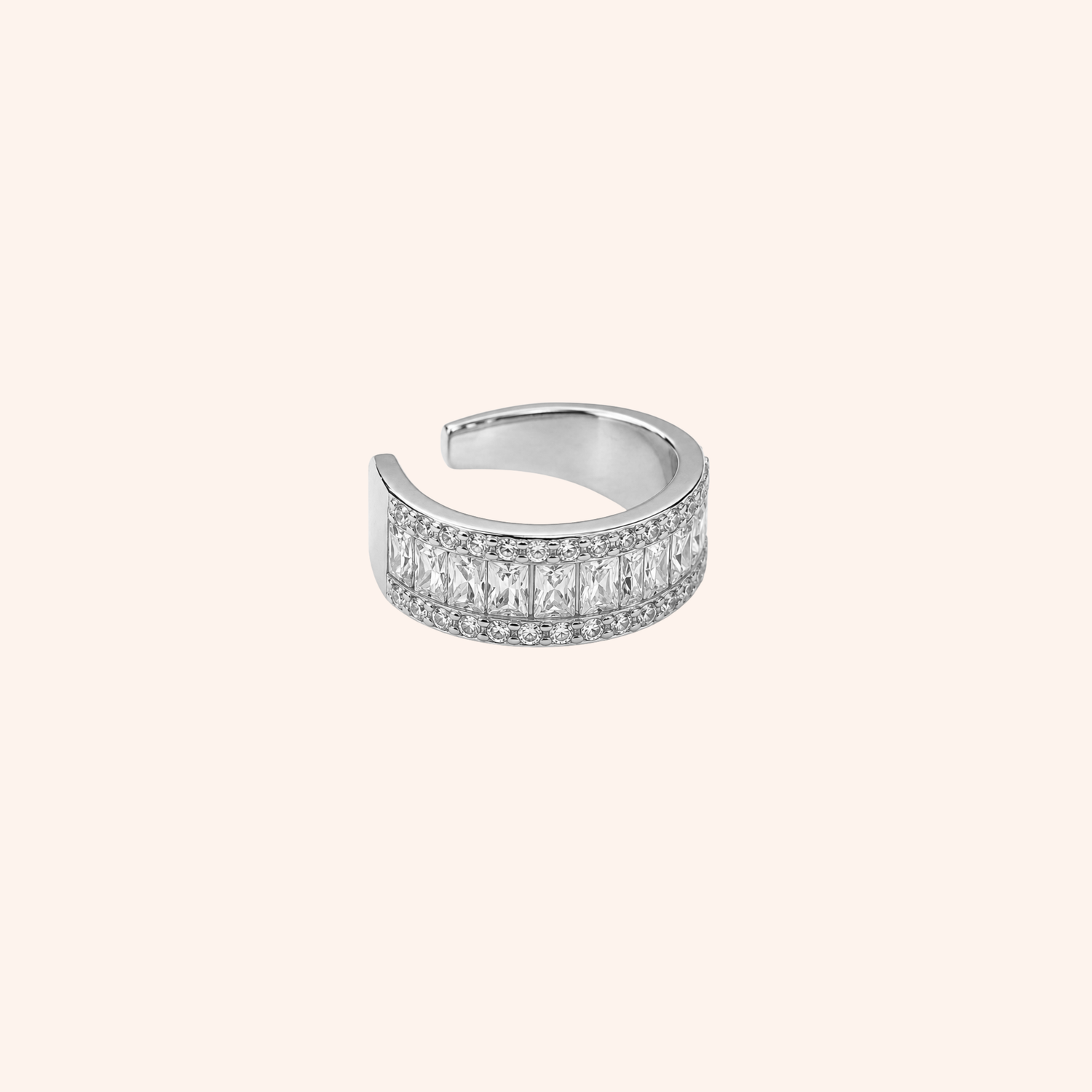 Earcuff Veretta Crystal in acciaio - dettaglio