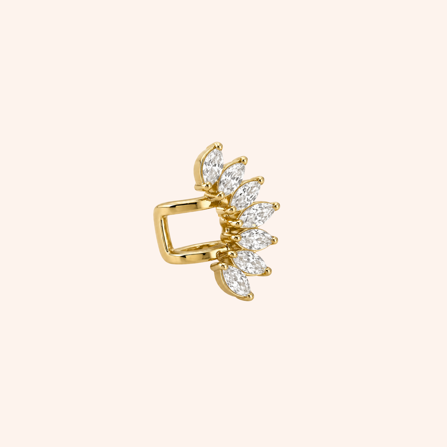 Earcuff Crystal in acciaio
