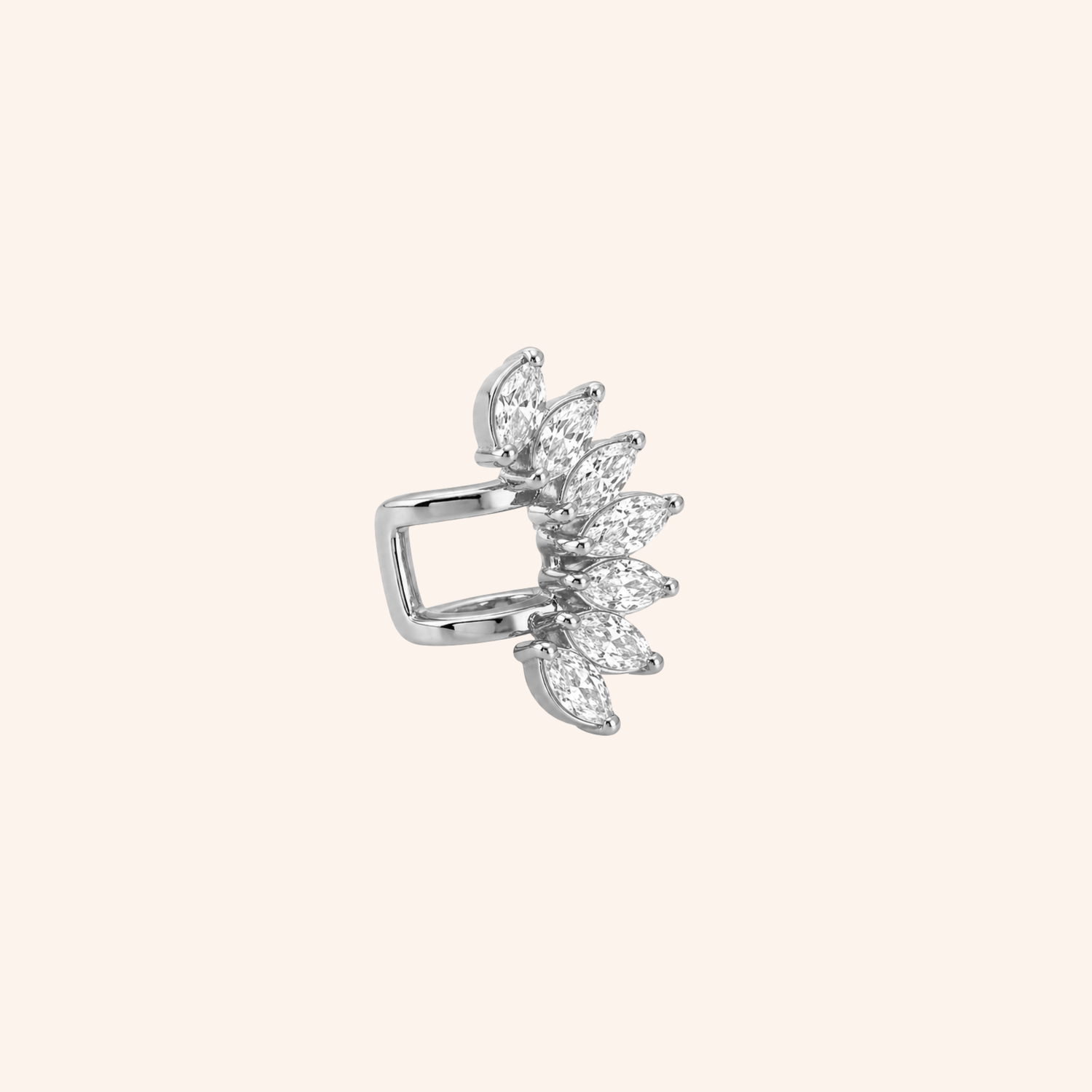 Earcuff Crystal in acciaio - dettaglio