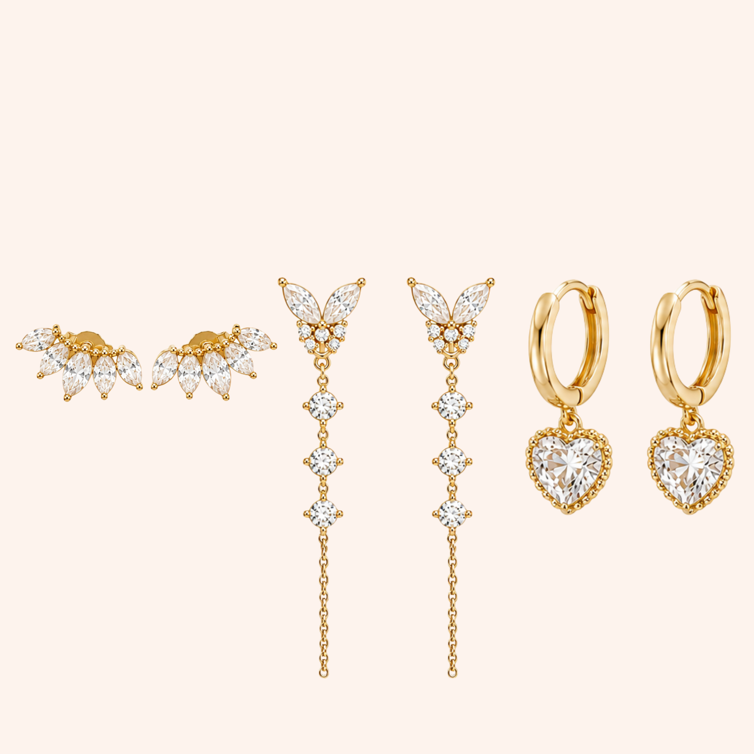 Set Orecchini Shiny Love