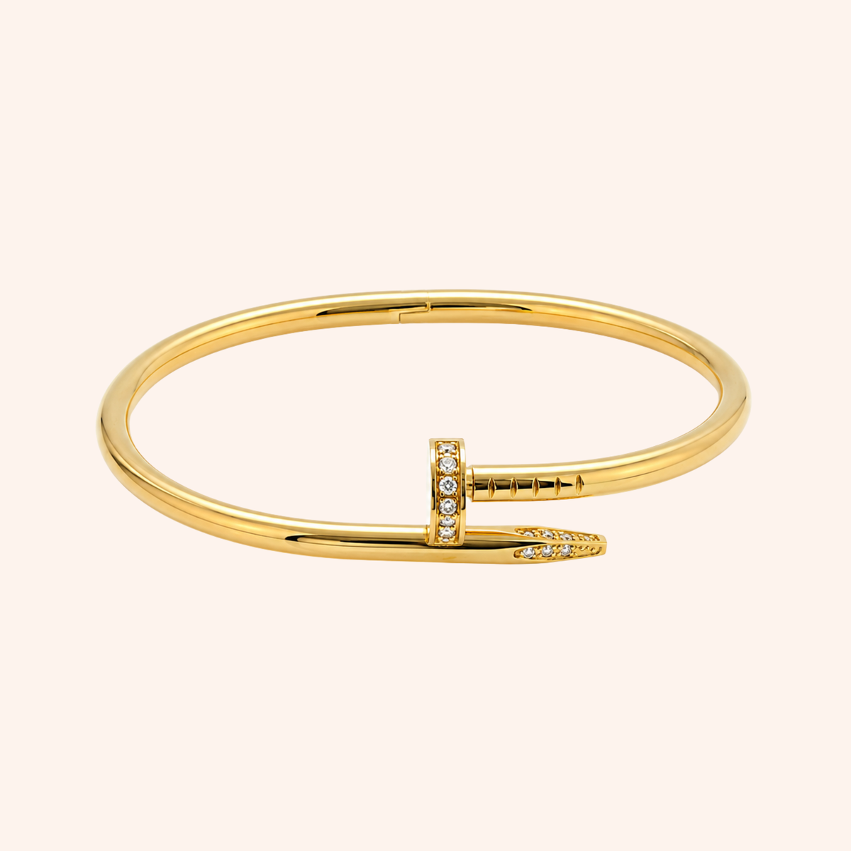 Bracciale Chiodo Pavé Rigido - Rainbow Gioielli