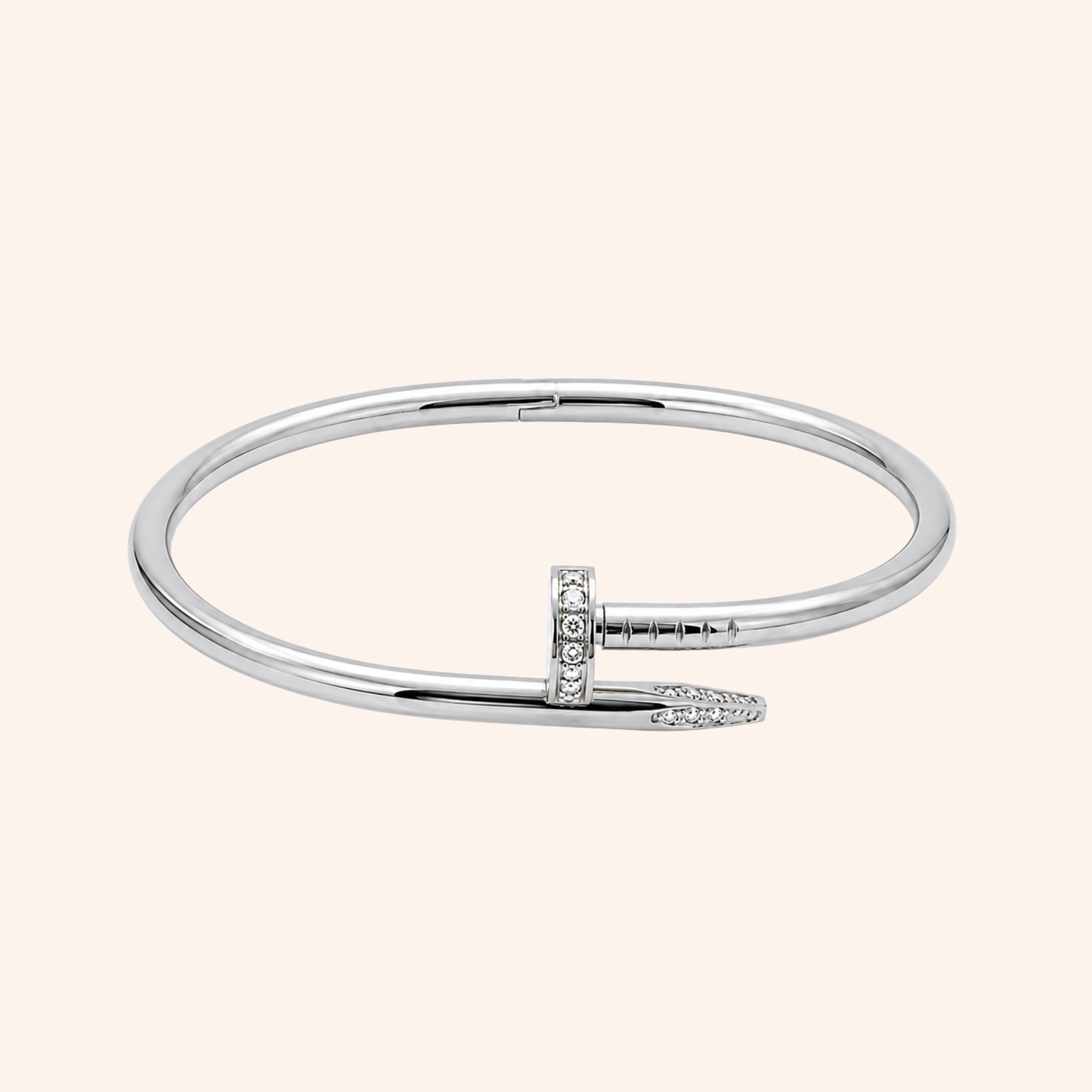 Bracciale Chiodo Pavé Rigido - Rainbow Gioielli