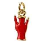Ciondolo Corna Piccole Smaltato Rosso