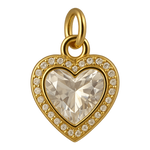 Ciondolo Cuore Pavè Pietra Bianca