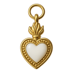 Ciondolo Cuore Sacro Grande Bianco