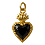 Ciondolo Cuore Sacro Grande Nero