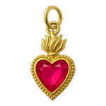Ciondolo Cuore Sacro Grande Rosa