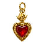 Ciondolo Cuore Sacro Grande Rosso