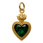 Ciondolo Cuore Sacro Grande Verde