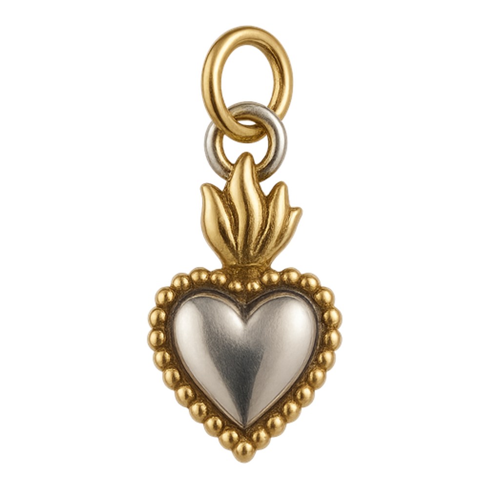 Ciondolo Cuore Sacro Piccolo Argento